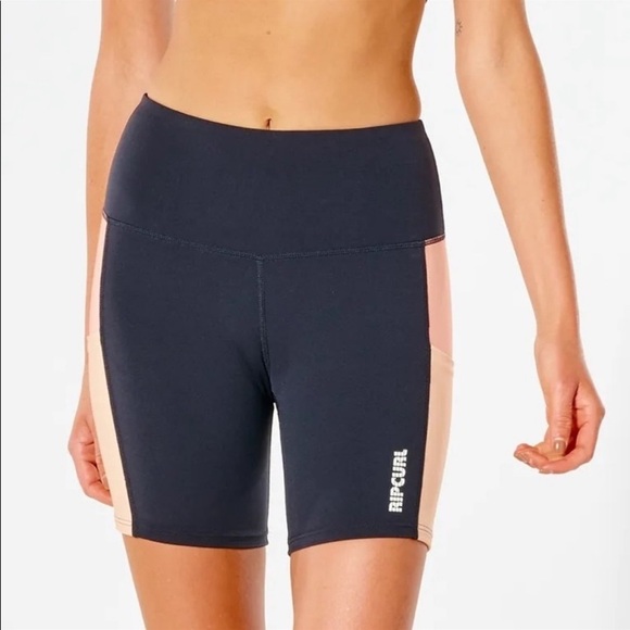 ☀️RIP CURL☀️ RUN SURF SWIM CROP RUN SWIM SURF BIKE SHORT SET - Picture 14 of 16